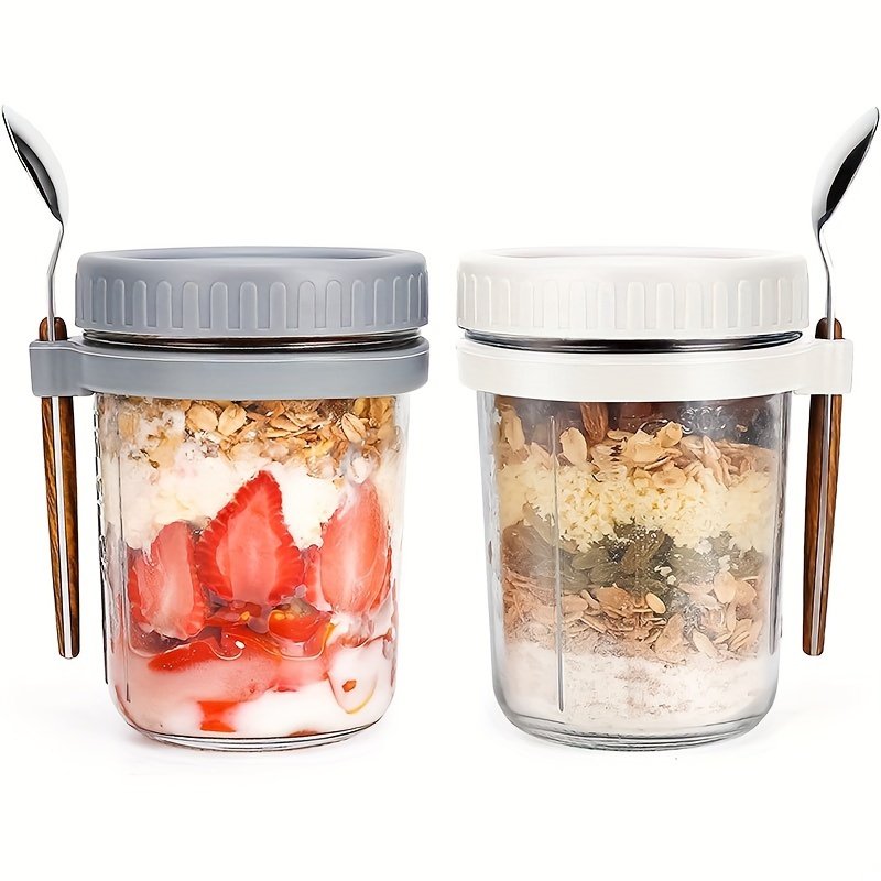 Food Storage Canister - 1 Stück/2 Stück Haferflockenbecher aus Glas,