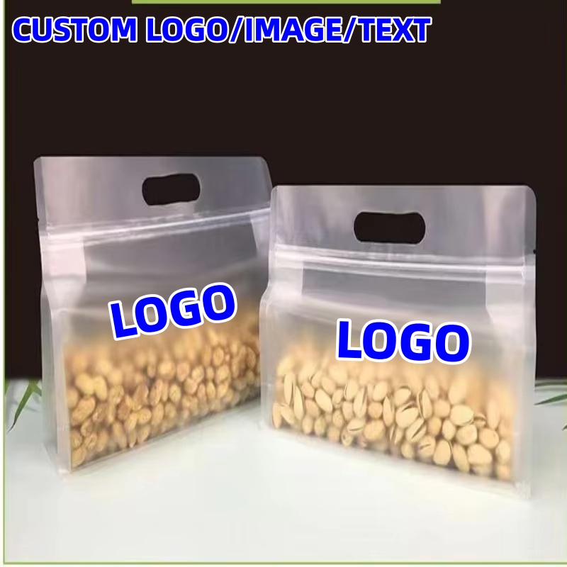 Food Storage Bags Zip Lock Pouch - 50 Stück mattierte 3D-Stand-Up-Ziplock-Beutel, wiederverschließbare Kunststoffbeutel