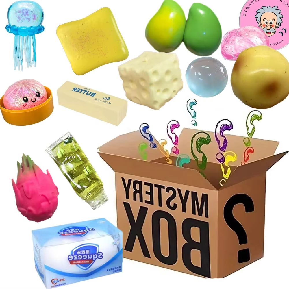 Food Storage Lock Box - Heiße Überraschungsbox: Kawaii Katzenpfoten-Mochi-Squishy, Simuliertes Lebensmittel-Fidget-Spielzeug,