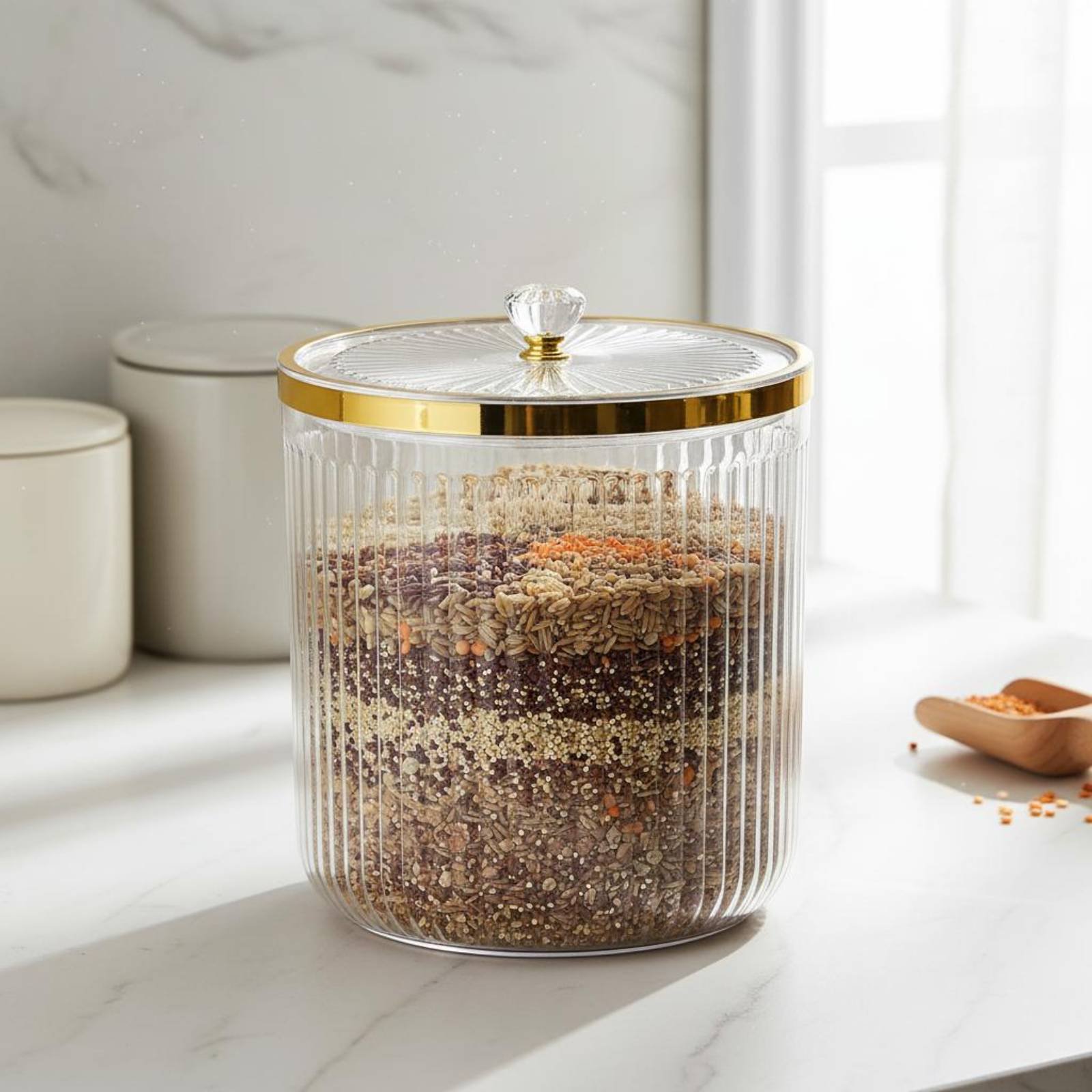 Food Storage Canister - Vorratsbehälter für Trockenfutter mit Weithalsdesign, Luftdichter