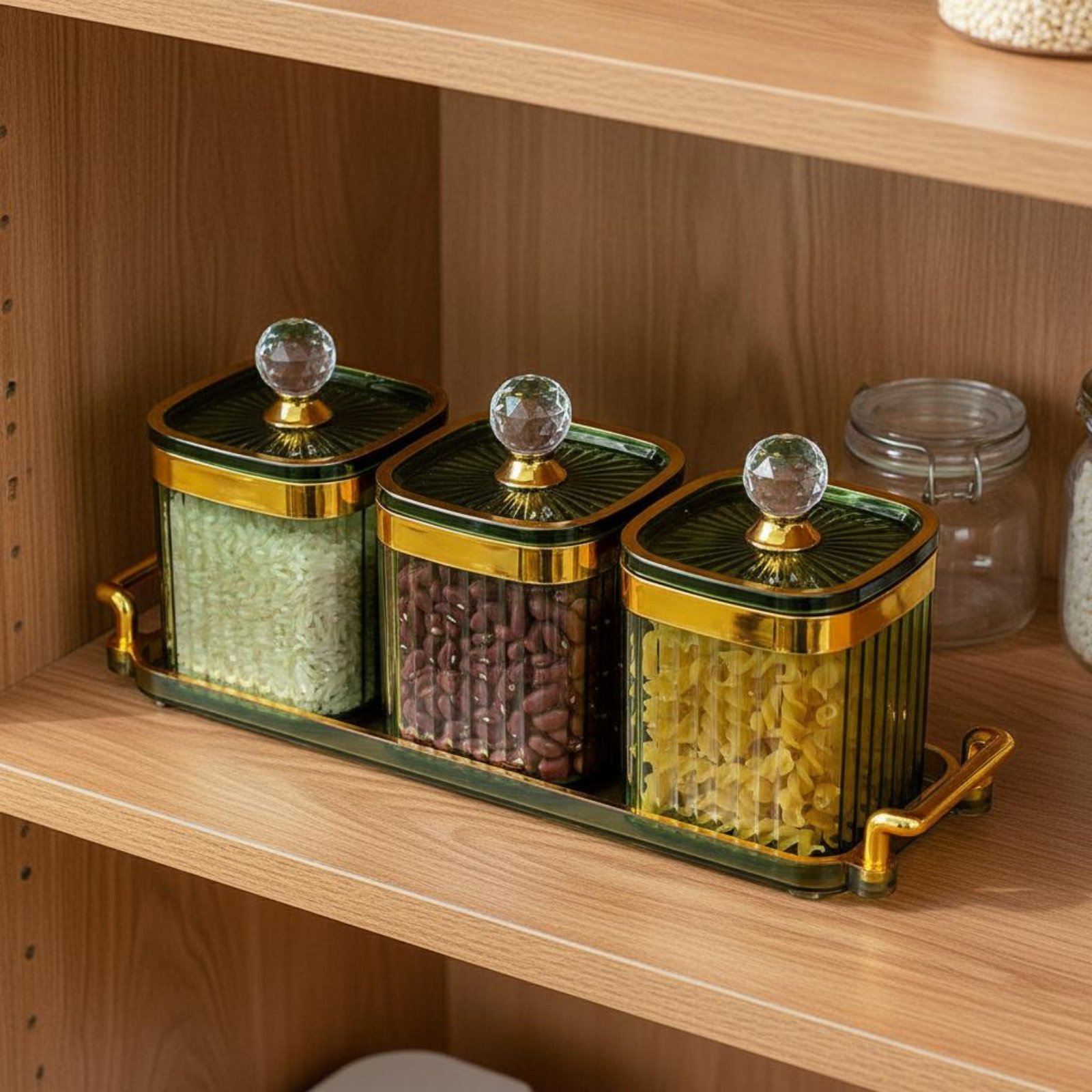 Food Storage Canister - Dekoratives Snack-Behälter-Set mit Luftdichtem Verschluss Luxuriöses