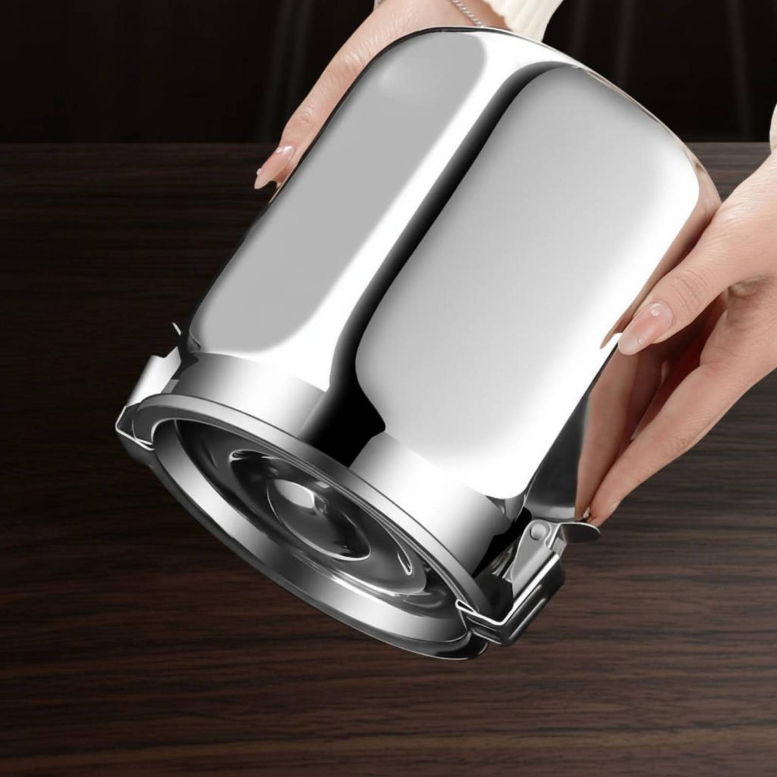 Food Storage Canister - Luftdichter Edelstahlbehälter Silberner Edelstahl-Aufbewahrungsbehälter Trockenfutter-Aufbewahrungsbehälter Leicht