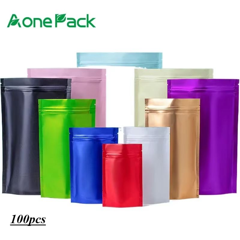 Food Storage Bags Zip Lock Pouch - 100 Stück kundenspezifische matt fertige Samen-Verpackungsbeutel