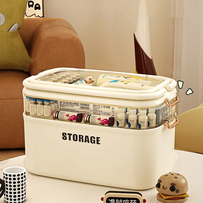Food Storage Emergency - Großer Familien-Medikamentenorganizer, Aufbewahrungsbox, multifunktionales Erste-Hilfe-Set, Pillenbehälter,