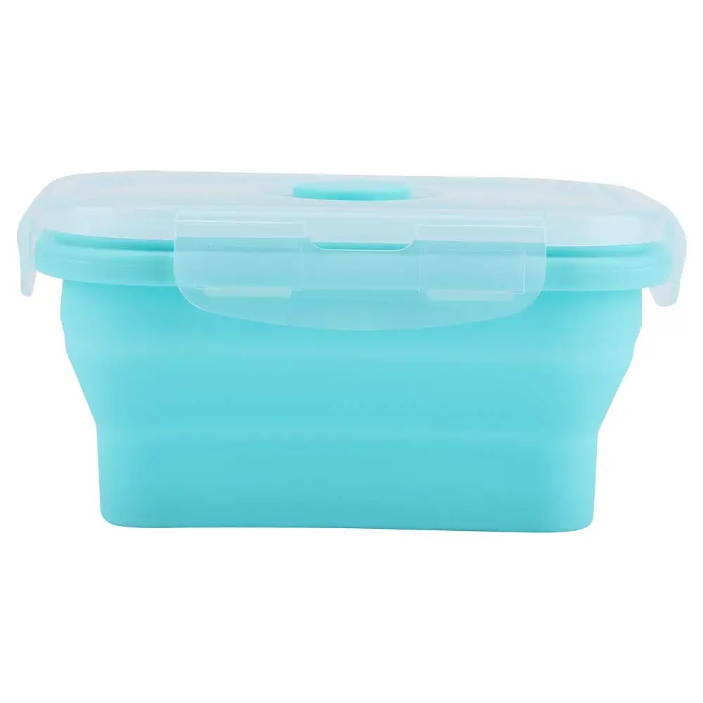 Food Storage Drawer Organizer - 4 Größen zusammenklappbarer Lebensmittelbehälter aus Silikon,