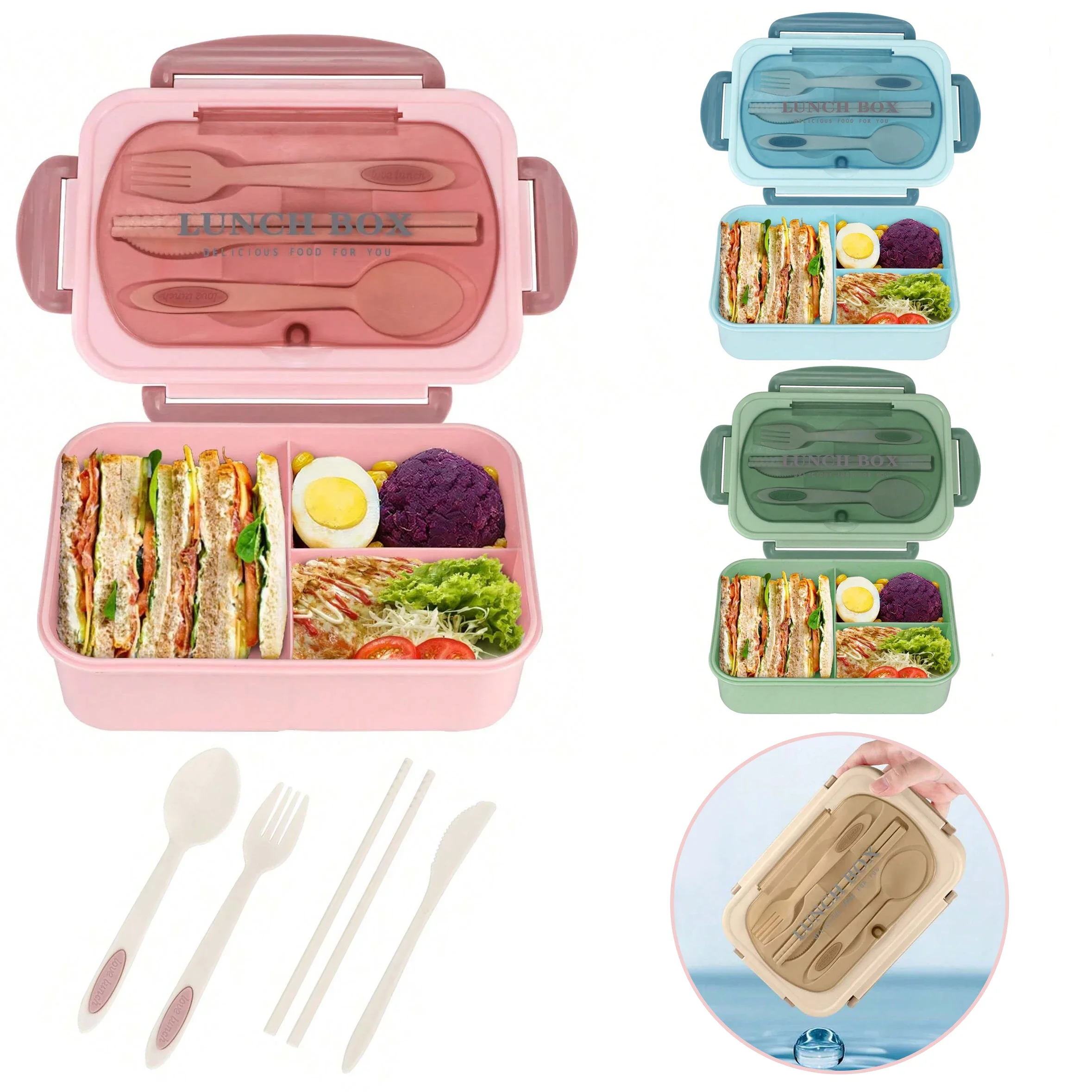 Food Storage Drawer Organizer - Bento Box Lunchbox für Erwachsene, Behälter