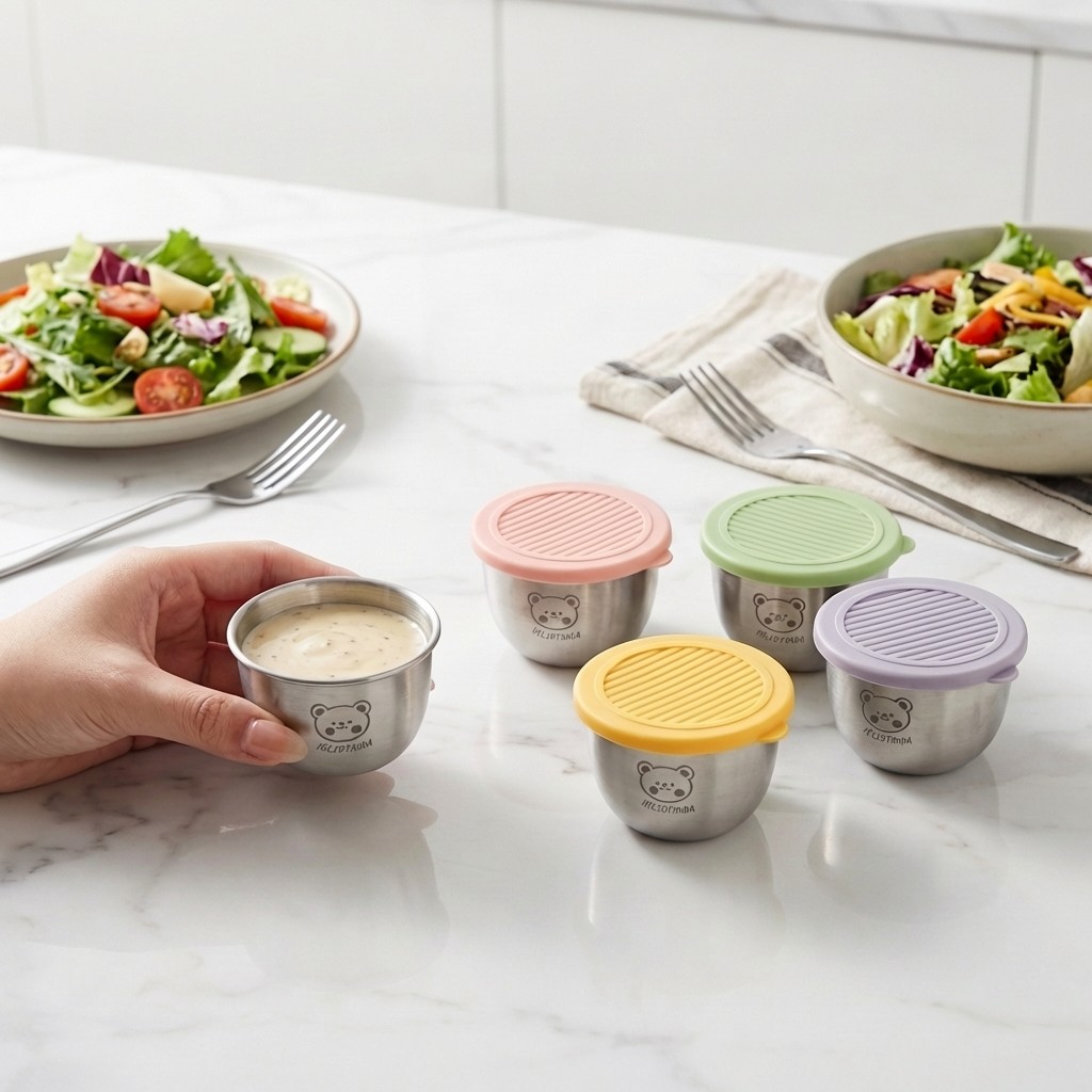 Food Storage Made Easy - 1/6 Stück 70ml Niedliche 304 Edelstahl