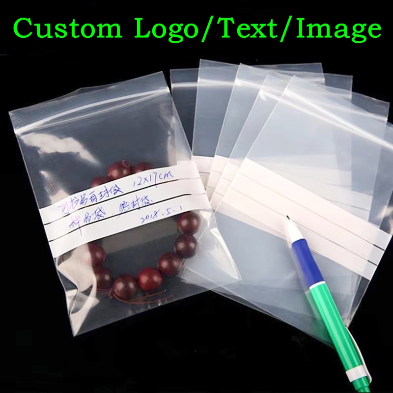 Food Storage Bags Zip Lock Pouch - 200 Stück PE Transparente Plastik-Schreibbeutel mit