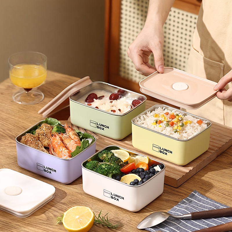 Food Storage With Colander - Edelstahl Auslaufsicheres Lebensmittel-Aufbewahrungsbehälter-Set [4-teilig] für Reisen