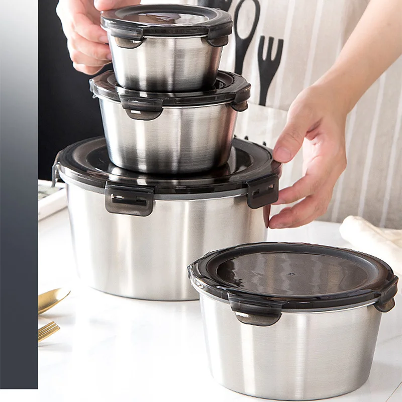 Food Storage Made Easy - 304 Edelstahl Bento Lunchbox mit Deckel