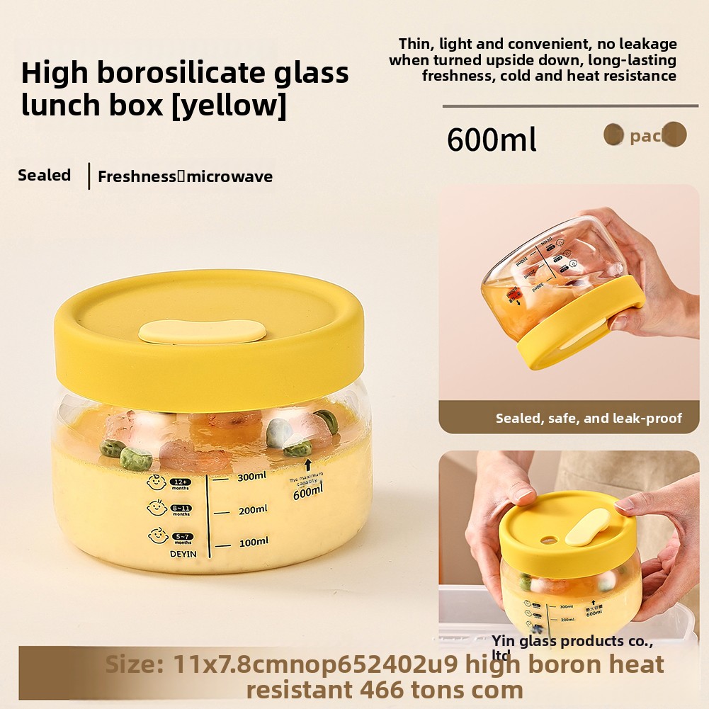 Food Storage Method - Frischhaltedose aus Glas, luftdicht, auslaufsicher, Futternapf,