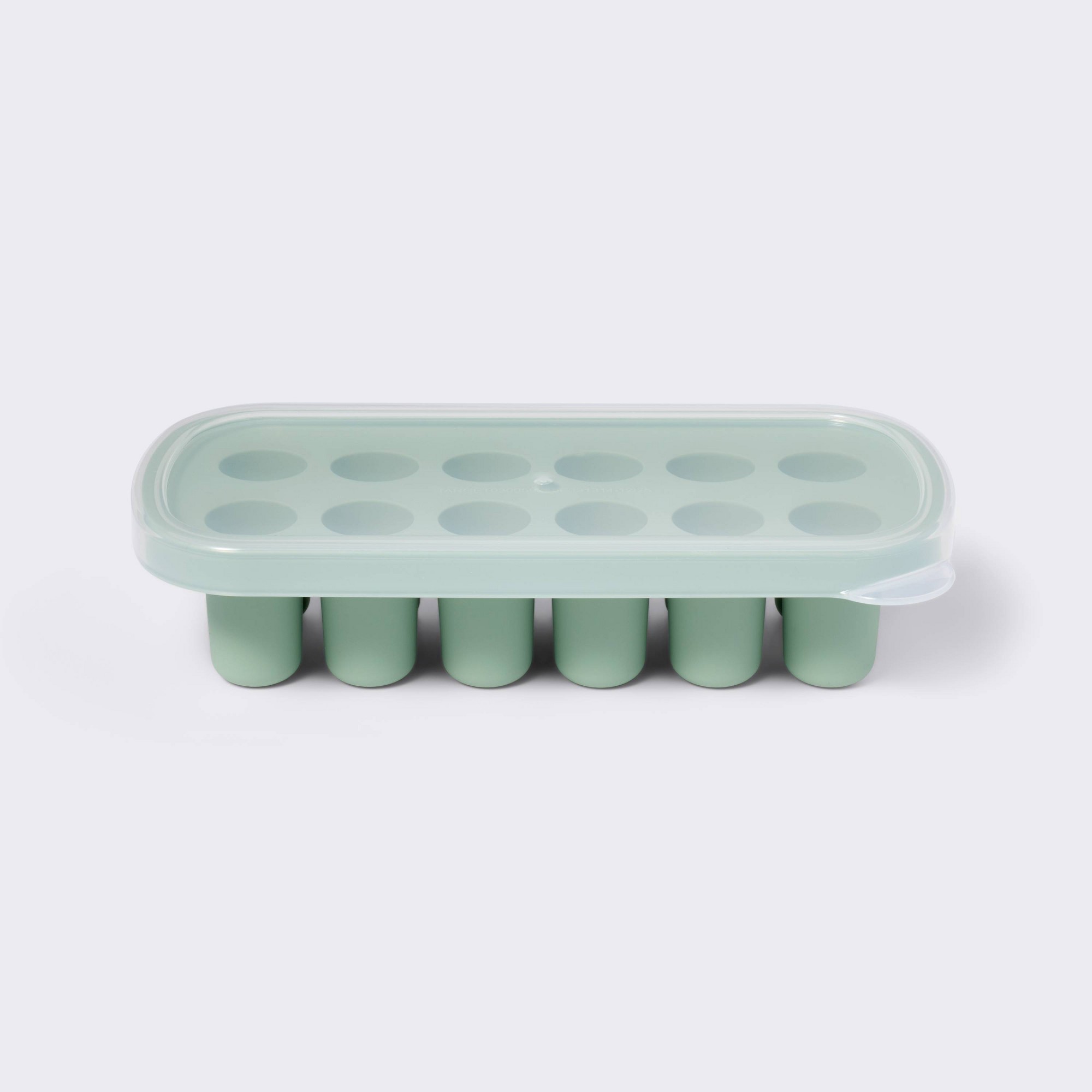 Food Storage For Baby - Grüne Baby-Nahrungsmittel-Gefrierform, flexible Portionsaufbewahrungsform für Pürees,