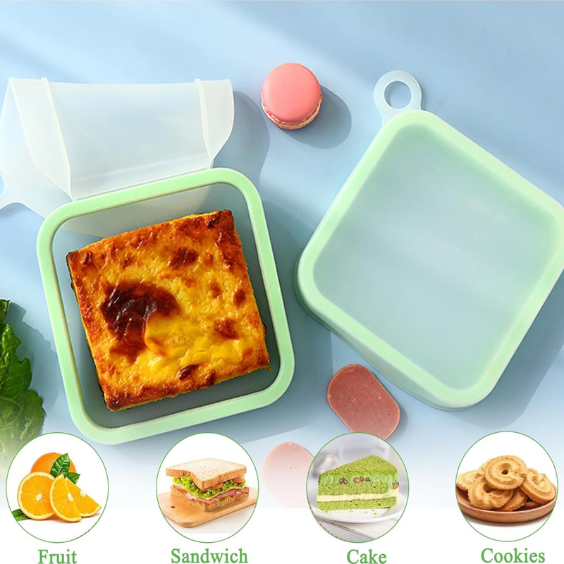 Food Storage Handling - Silikon Sandwich Toast Bento Box Mit