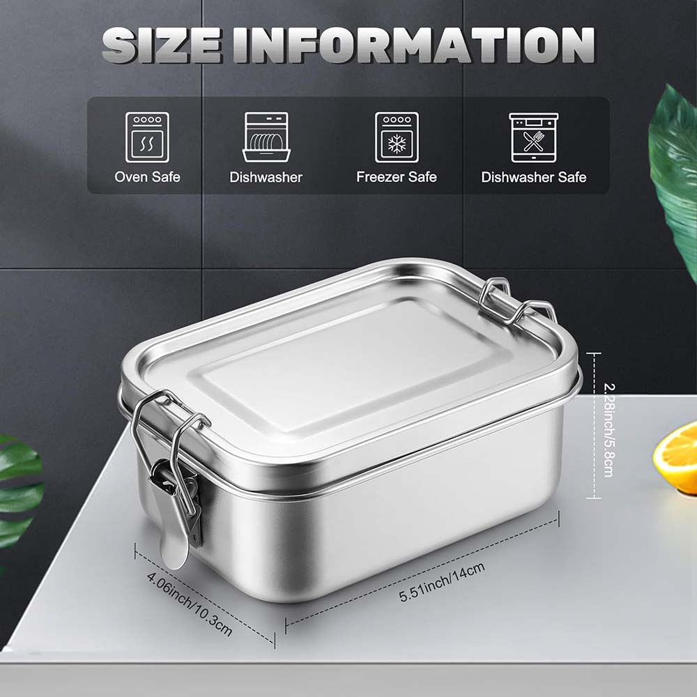 4 Stück Edelstahl-Bento-Box, M – Food Storage Lock Box Bewertung und Preis