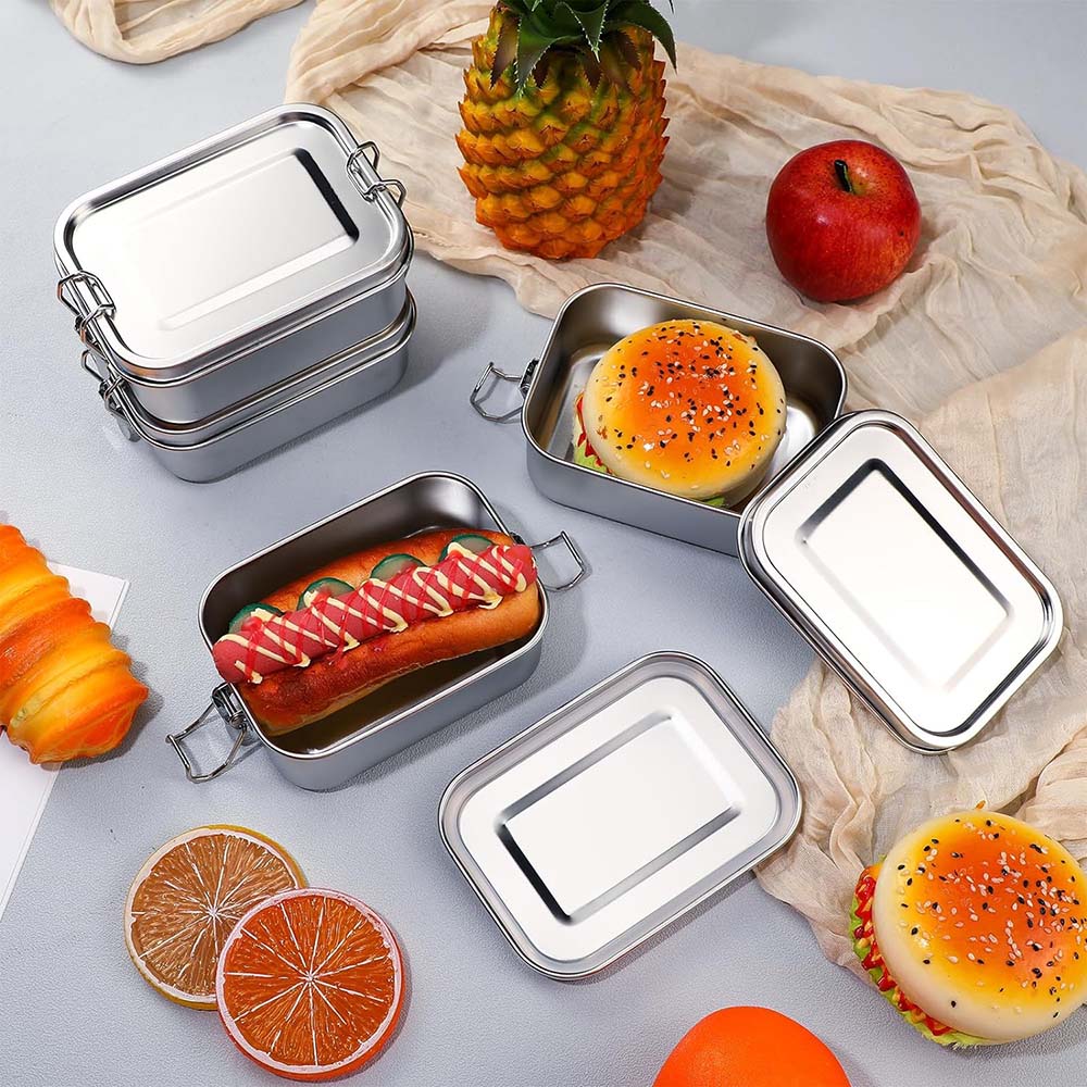 4 Stück Edelstahl-Bento-Box, M – Food Storage Lock Box Bewertung und Preis