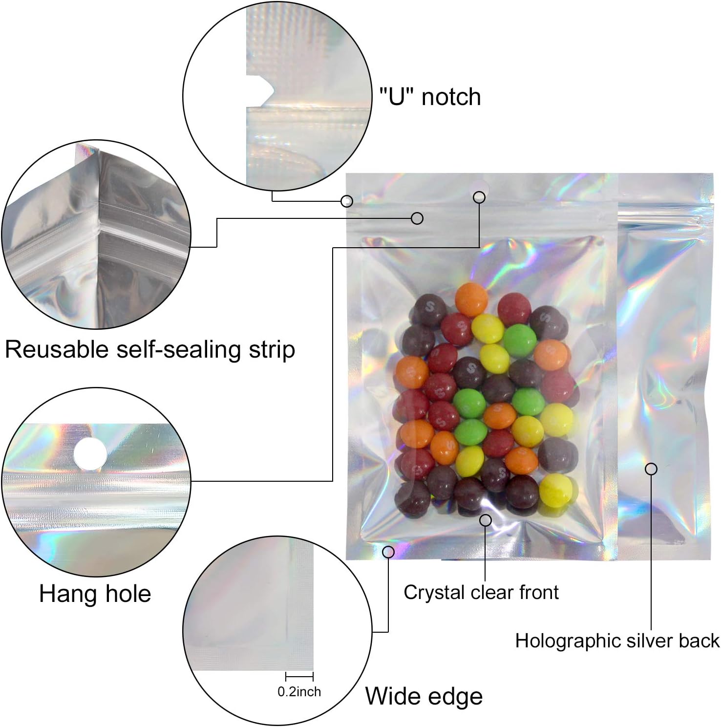 50/10pcs Laser versiegelung be – Food Storage Bags Zip Lock Pouch Bewertung und Preis