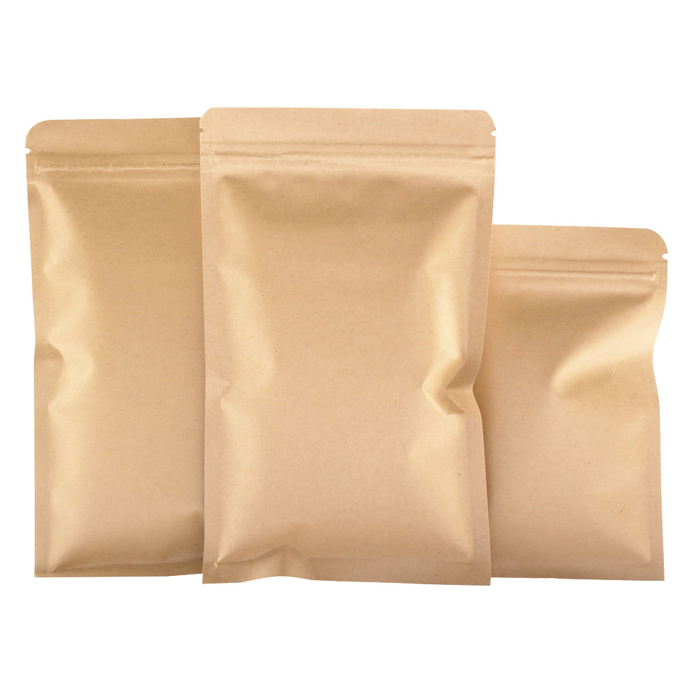 100 Stück Braune Kraftpapier-Z – Food Storage Bags Zip Lock Pouch Bewertung und Preis