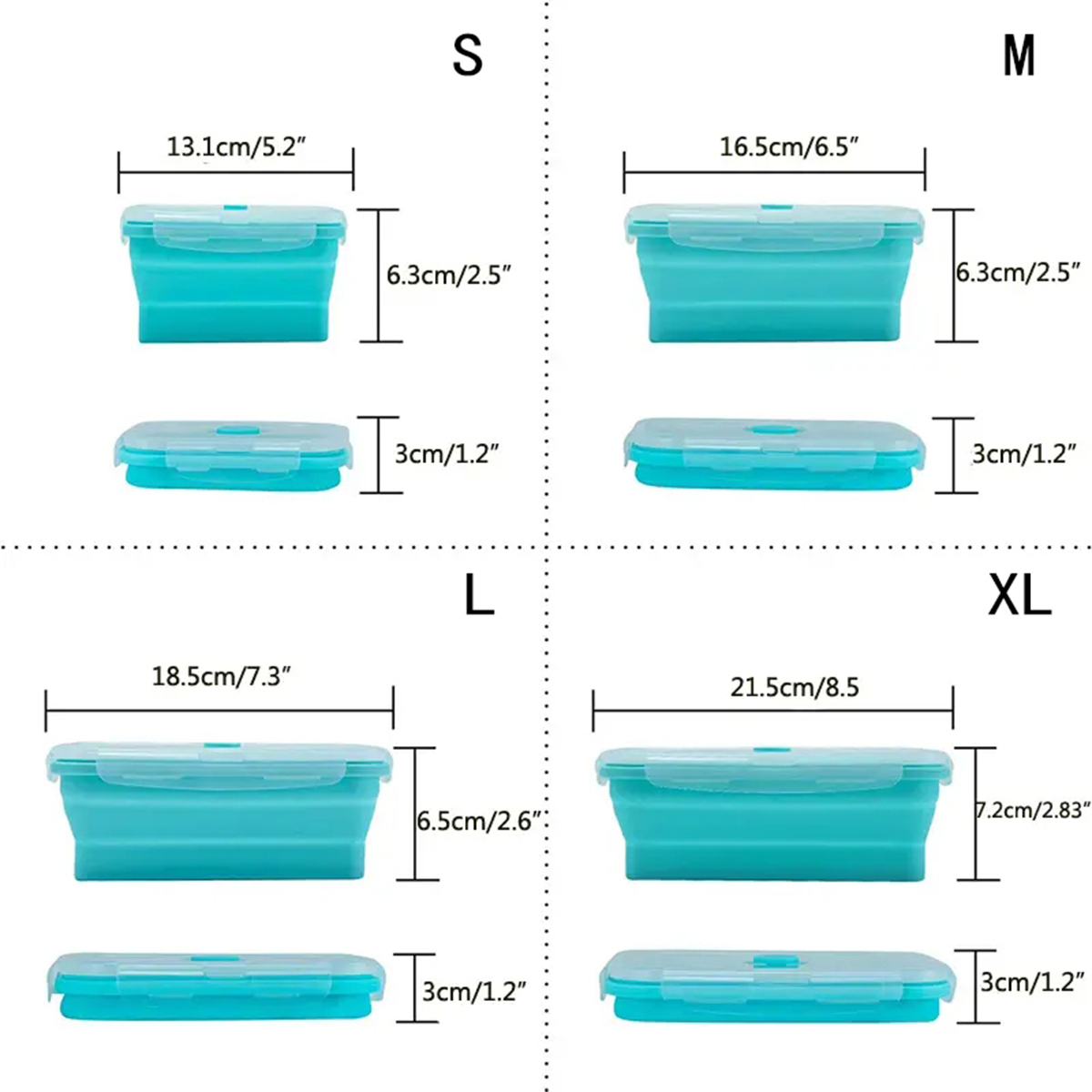 Zusammenklappbarer Silikon-Leb – Food Storage Lunch Box Bewertung und Preis