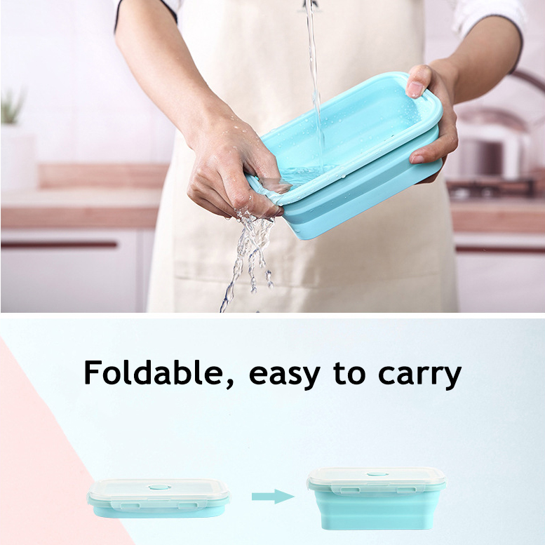 Zusammenklappbarer Silikon-Leb – Food Storage Lunch Box Bewertung und Preis