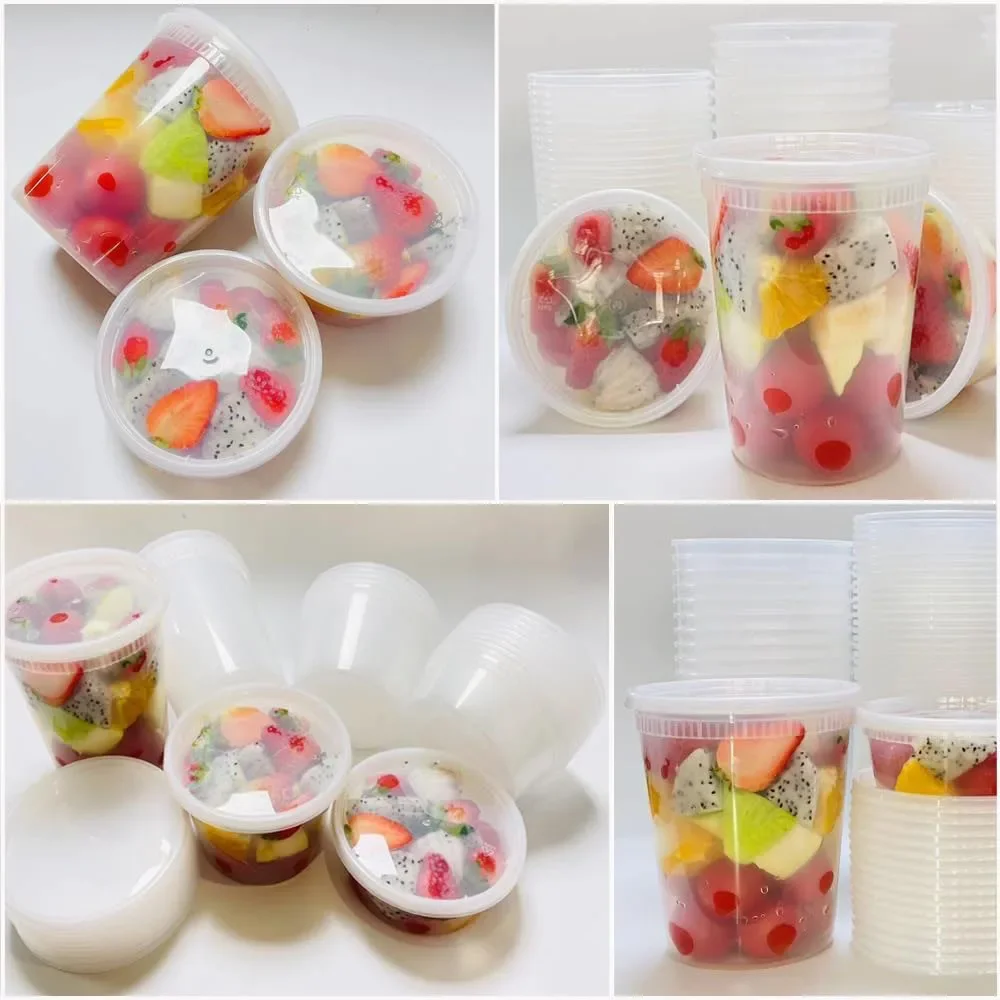 24 Stück Deli-Lebensmittel-Auf – Food Storage Plastic Containers With Lids Bewertung und Preis