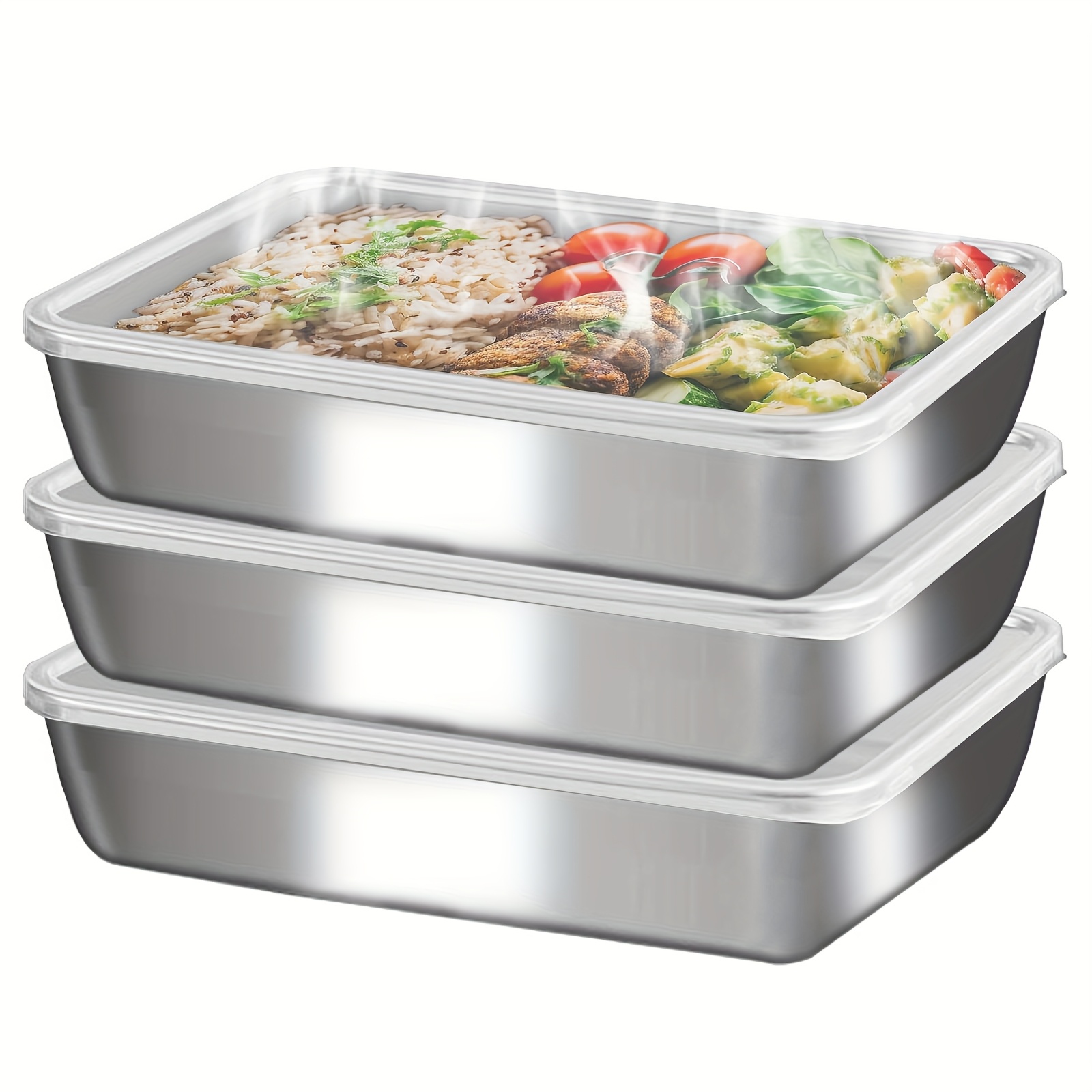 3-teiliges Edelstahl-Lebensmit – Food Storage Lunch Box Bewertung und Preis