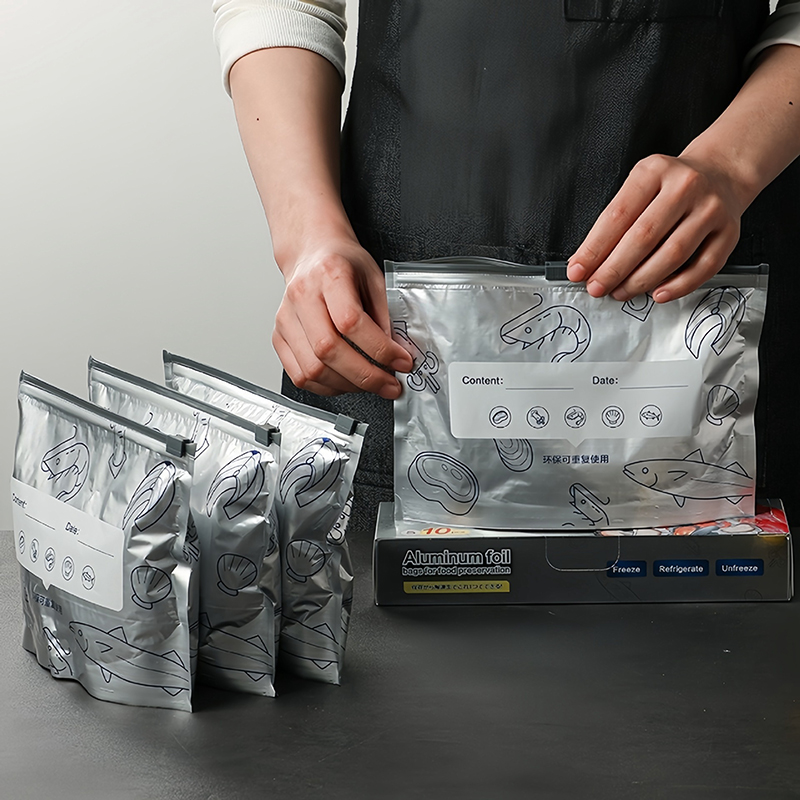 Beutel mit 10 großen Lebensmit – Food Storage Bags Zip Lock Pouch Bewertung und Preis